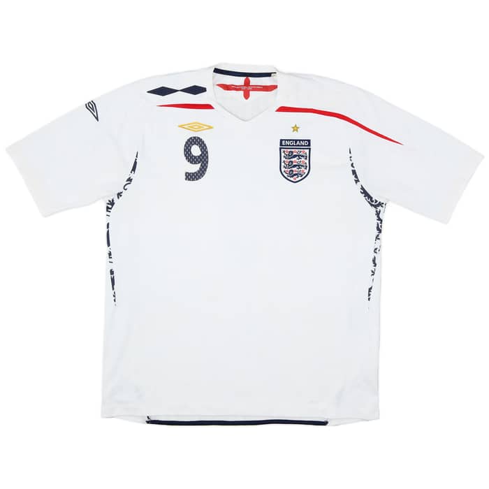 2007-09 England Home Shirt Rooney #9 - 7/10 - (XXL)