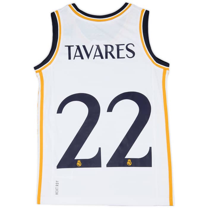 2023-24 Real Madrid Basketball Home Jersey Tavares #22 (L.Kids)