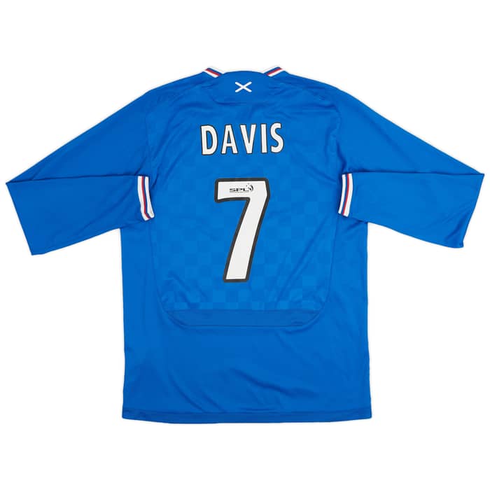 2009-10 Rangers Home L/S Shirt Davis #7 - 6/10 - (M)