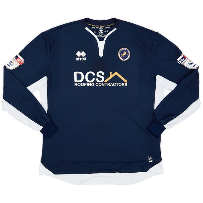 2017-18 Millwall Match Issue Home Shirt Webster #17