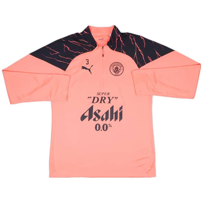 2023-24 Manchester City Player Issue 1/4 Zip Training Top # - As New