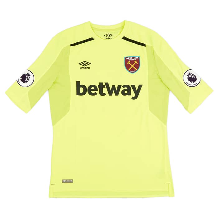 2017-18 West Ham Match Issue GK Shirt Hart #25