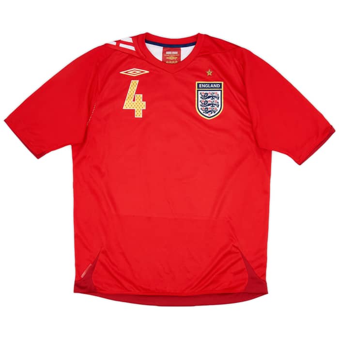 2006-08 England Away Shirt Gerrard #4 - 8/10 - (L)