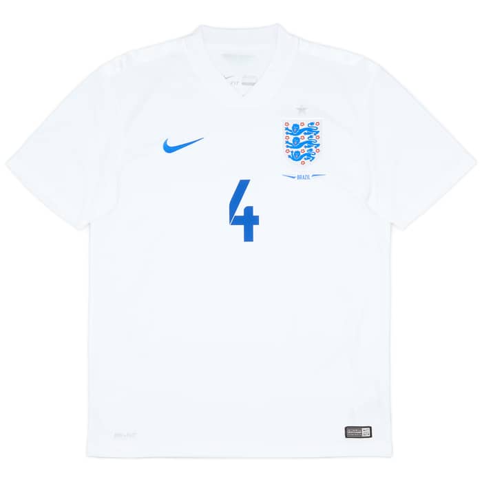 2014-15 England 'Brazil' Home Shirt Gerrard #4 - 7/10 - (M)