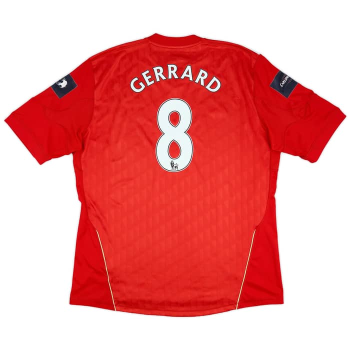 2010-12 Liverpool "Carling Cup FInal 2012" Home Shirt Gerrard #8 - 7/10 - (3XL)