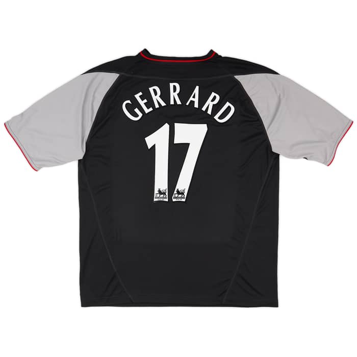 2002-04 Liverpool Away Shirt Gerrard #17 - 8/10 - (XL)