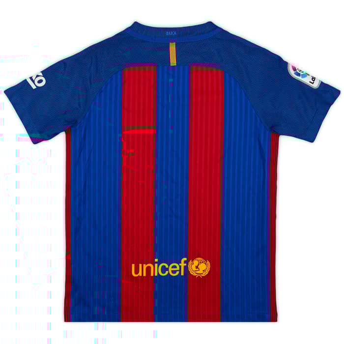 2016-17 Barcelona Home Shirt - 8/10 - (M.Boys)