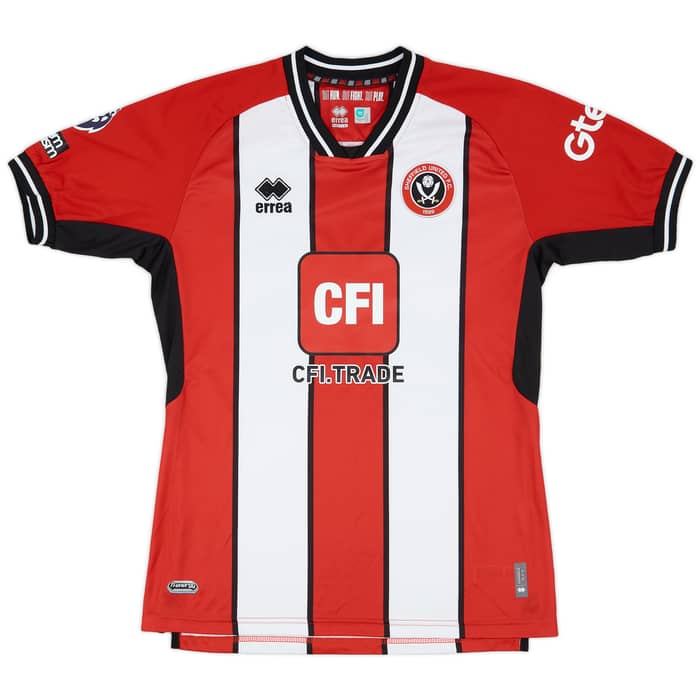 2023-24 Sheffield United Match Issue Home Shirt Slimane #25