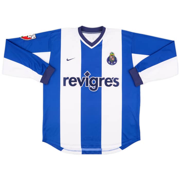2000-01 Porto B Match Issue Home L/S Shirt Josivan #26