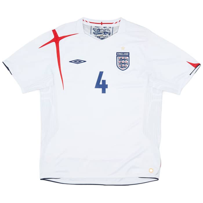 2005-07 England Home Shirt Gerrard #4 - 6/10 - (L)