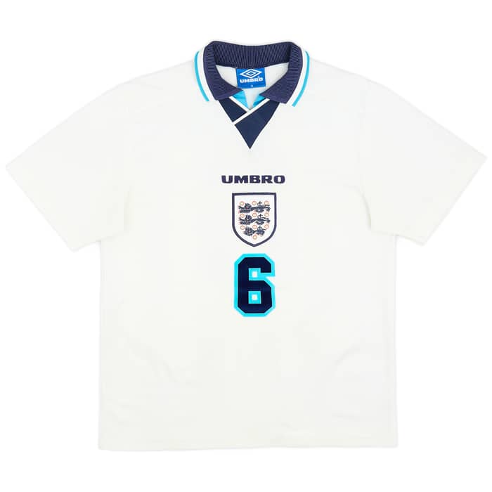 1995-97 England Home Shirt Southgate #6 - 8/10 - (M)