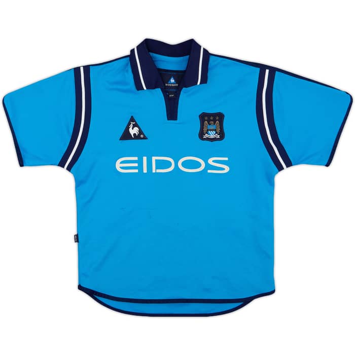 2002-03 Manchester City Home Shirt Huckerby #7 - 5/10 - (7-8 Years)