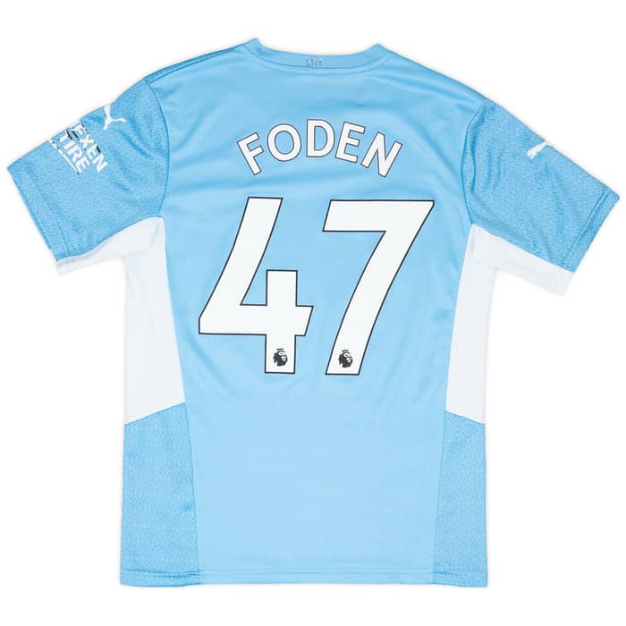 2021-22 Manchester City Home Shirt Foden #47 - 5/10 - (S)