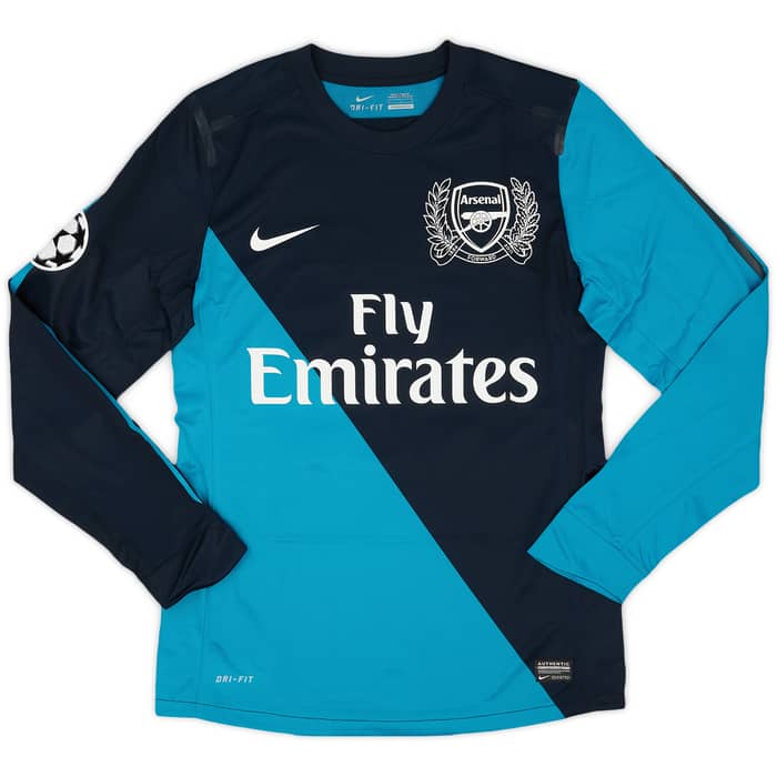 2011-12 Arsenal Player Issue Away L/S Shirt Henry #12 (M)