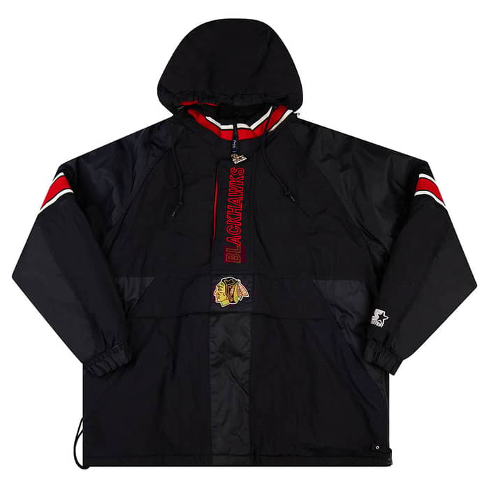 1990s Chicago Blackhawks Starter Rain Coat L