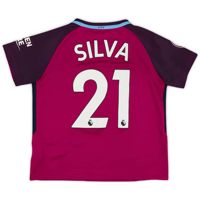 2017-18 Manchester City Away Shirt Silva #21 - 6/10 - (5-6 Years)