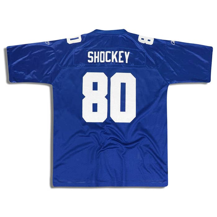 2002-04 New York Giants Shockey #80 Reebok On Field Jersey (Home) XXL