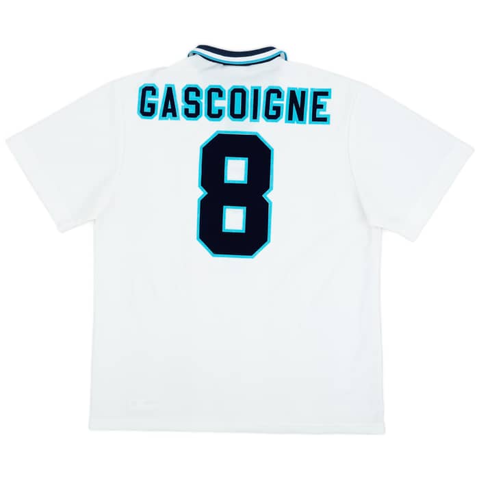 1995-97 England Home Shirt Gascoigne #8 - 6/10 - (XL)
