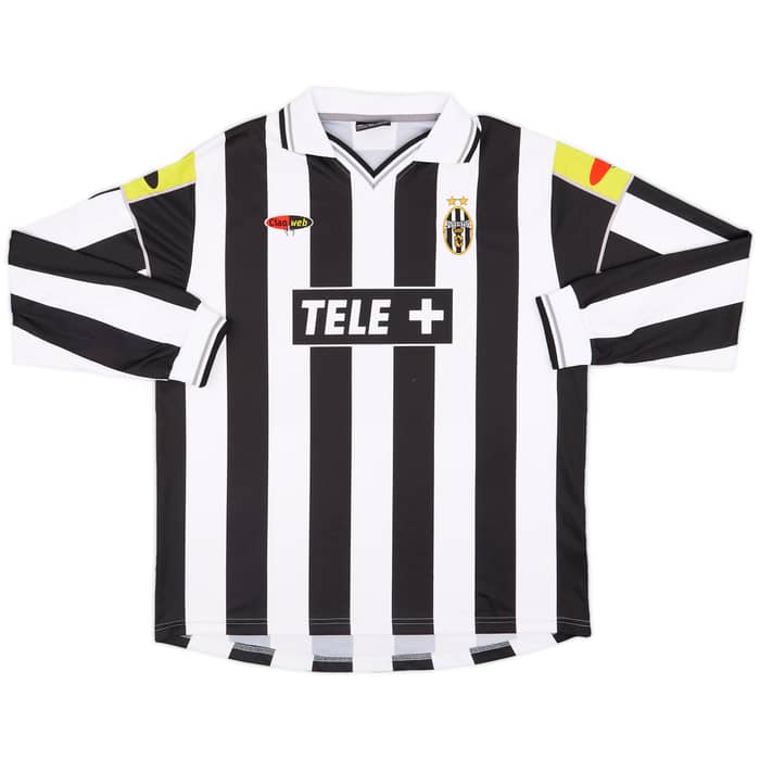 2000-01 Juventus Match Issue Home L/S Shirt Conte #8