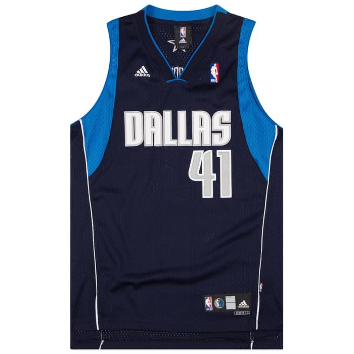 2006-10 Dallas Mavericks Nowitzki #41 adidas Swingman Jersey (Away) S