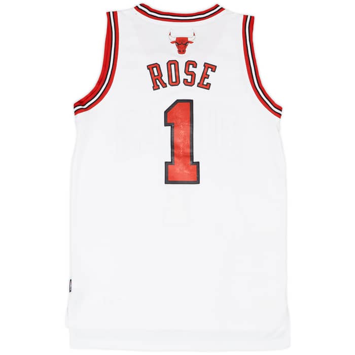 2010-14 Chicago Bulls Rose #1 adidas Swingman Home Jersey - 7/10 - (S)