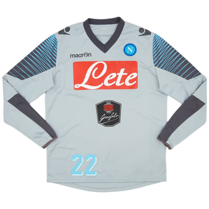 2014-15 Napoli Macron Training L/S Shirt # - 6/10