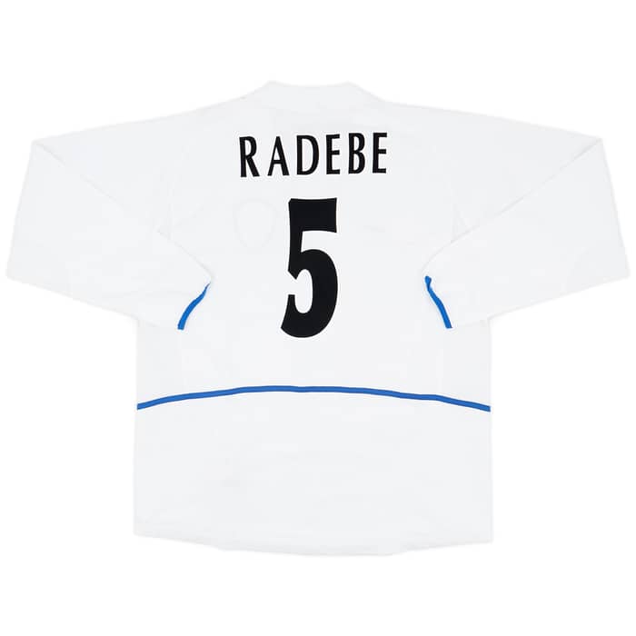 2002-03 Leeds United Home L/S Shirt Radebe #5 - 9/10 - (XL)