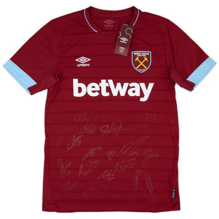 2018-19 West Ham Squad Signed Home Shirt