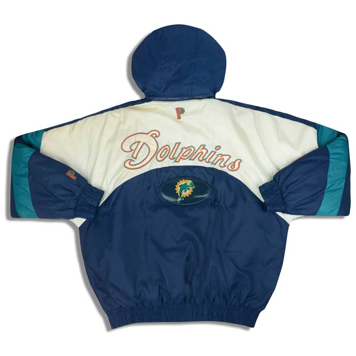 1990s Miami Dolphins Pro Player Rain Coat L