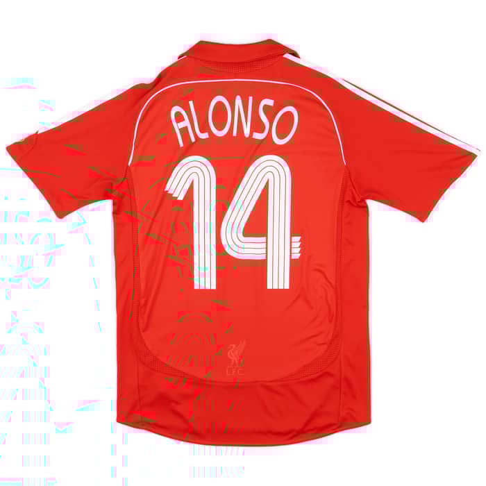 2006-08 Liverpool Home Shirt Alonso #14 - 6/10 - (S)