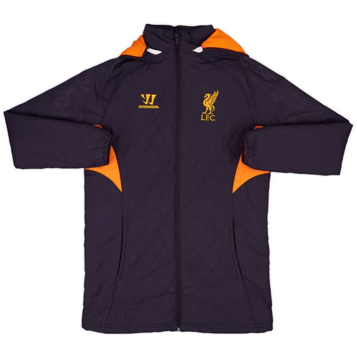 2012-13 Liverpool Warrior Hooded Padded Bench Coat - 9/10 - (S)