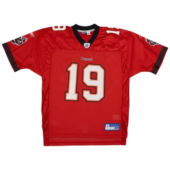 2002-03 Tampa Bay Buccaneers K.Johnson #19 Reebok On Field Home Jersey - 8/10 - (L)
