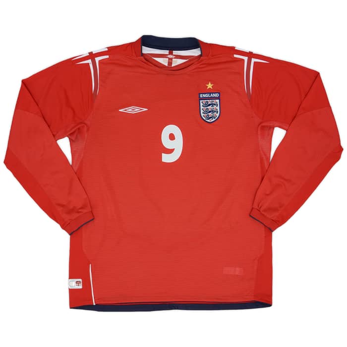2004-06 England Away L/S Shirt Rooney #9 - 8/10 - (L)