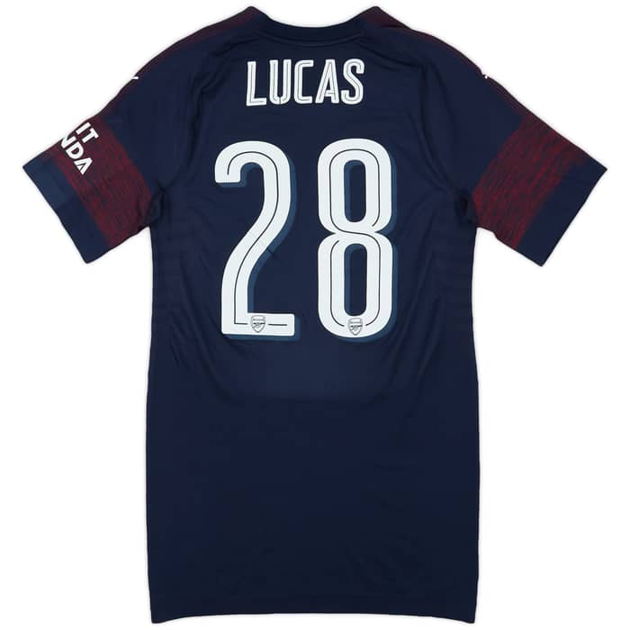 2018-19 Arsenal Match Issue Away Shirt Lucas #28