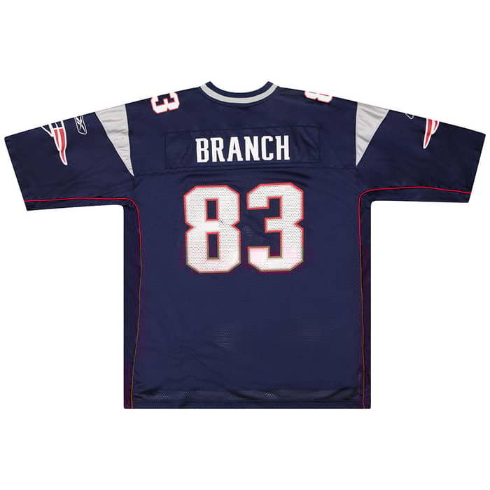 2005 New England Patriots Branch #83 Reebok On Field Jersey (Home) XXL