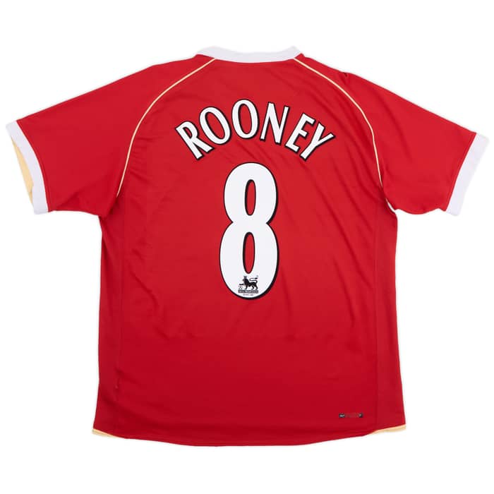 2006-07 Manchester United Home Shirt Rooney #8 - 6/10 - (L)