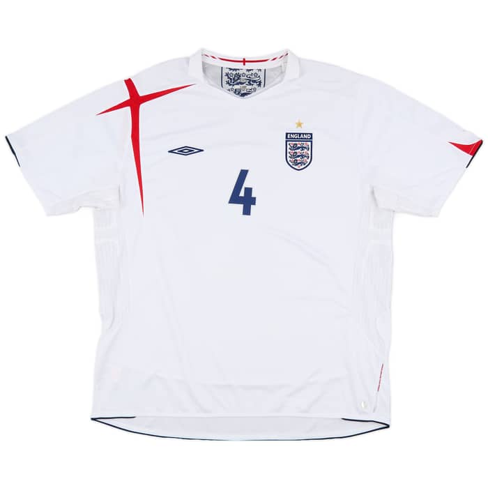 2005-07 England Home Shirt Gerrard #4 - 9/10 - (3XL)