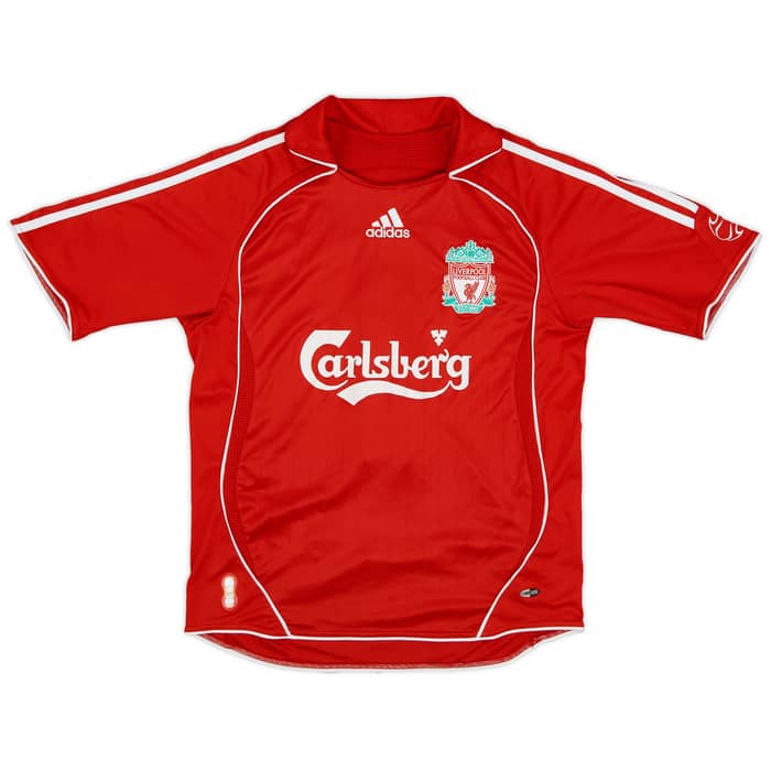 2006-08 Liverpool Home Shirt Gerrard #8 - 6/10 - (XL.Boys)