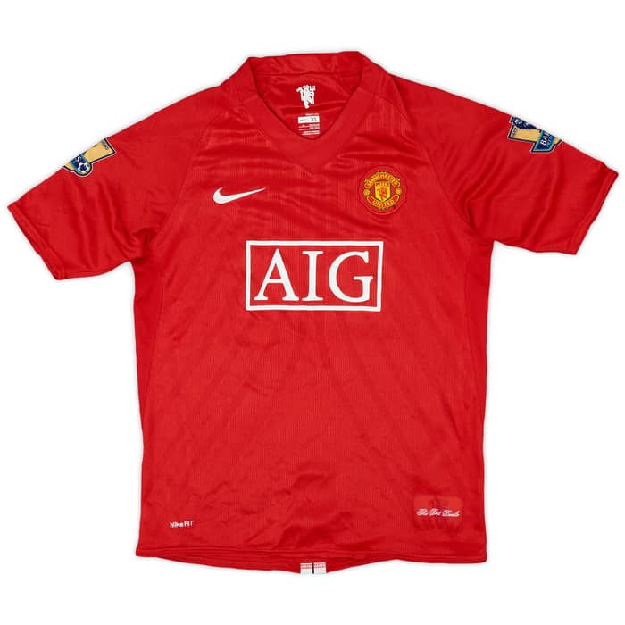 2007-09 Manchester United Home Shirt Tevez #32 - 9/10 - (XL.Boys)