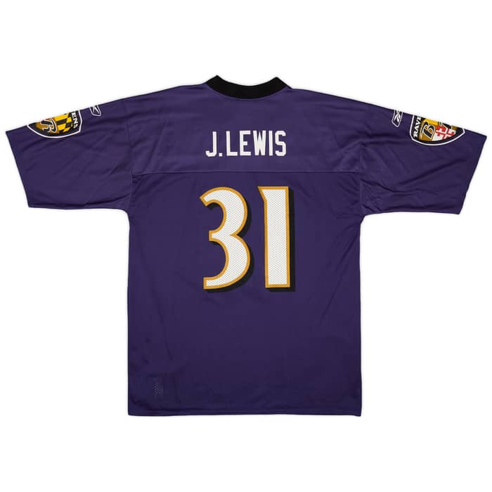2005-06 Baltimore Ravens J.Lewis #31 Reebok Replica Home Jersey - 8/10 - (L)