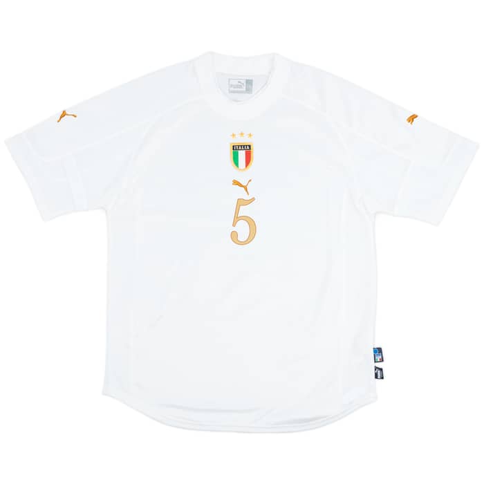 2004-06 Italy Away Shirt F.Cannavaro #5 - 7/10 - (XXL)
