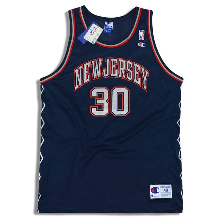 1997-02 New Jersey Nets Kittles #30 Champion Jersey (Away) XL - W/Tags