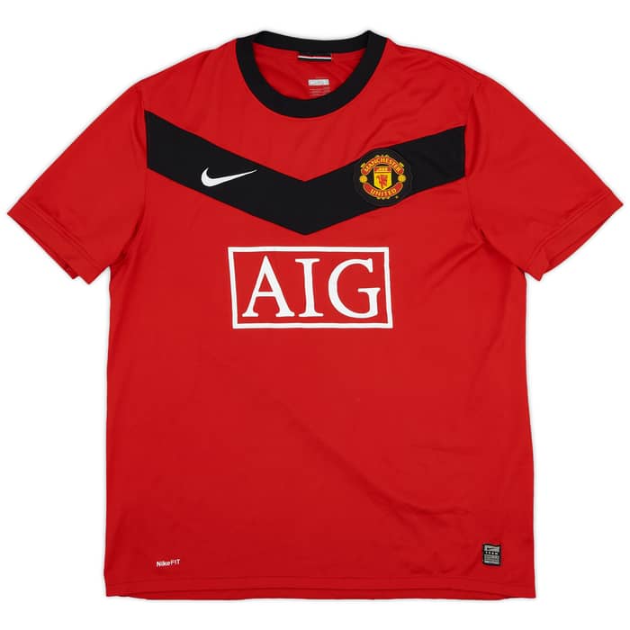 2009-10 Manchester United Home Shirt Hargreaves #4 - 7/10 - (L)