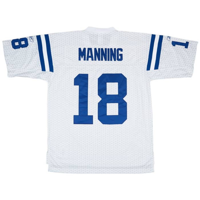 2007 Indianapolis Colts Manning #18 Reebok Premier Jersey - 9/10 - (L)
