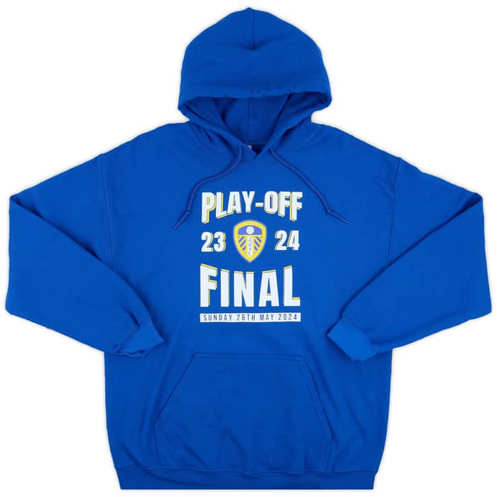 2023-24 Leeds United adidas Play-Off Final Fan Hooded Top - 9/10