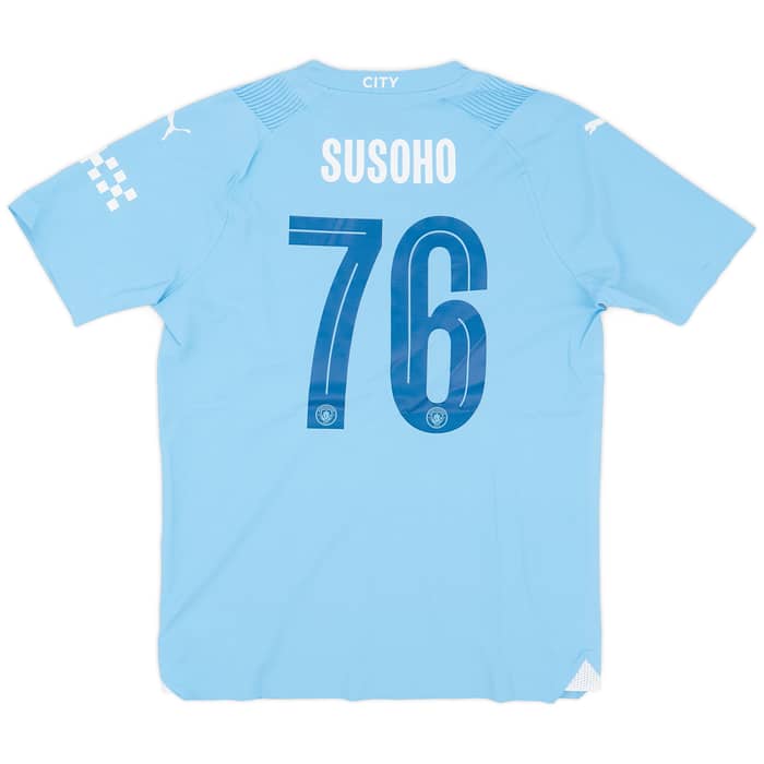 2023-24 Manchester City Match Issue FA Cup Home Shirt Susoho #76