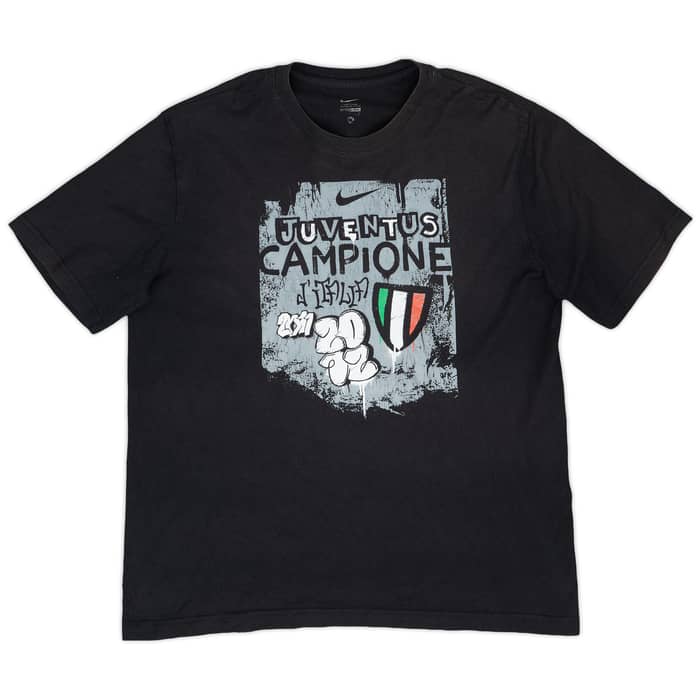 2011-12 Juventus Nike 'Campione' Graphic Tee - 6/10 - (XL)