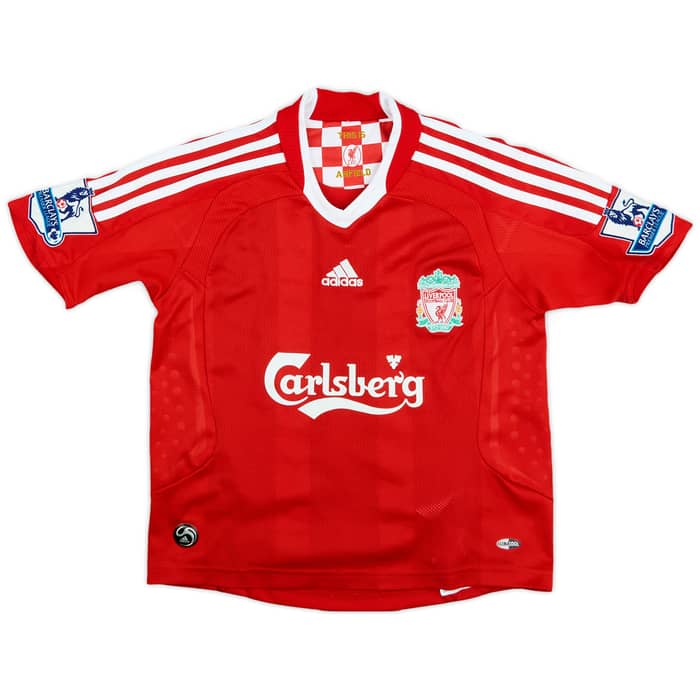 2008-10 Liverpool Home Shirt Gerrard #8 - 8/10 - (7-8 Years)