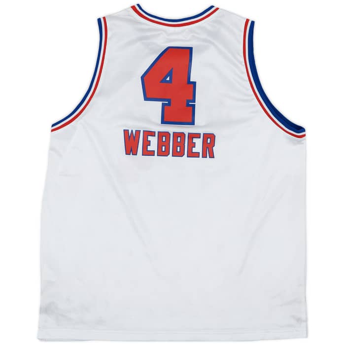 2003-04 Sacramento Kings Webber #4 Reebok Hardwood Classics Jersey - 8/10 - (XL)