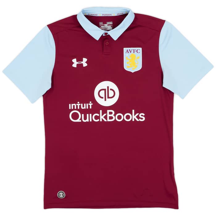2016-17 Aston Villa Home Shirt - 8/10 - (M)